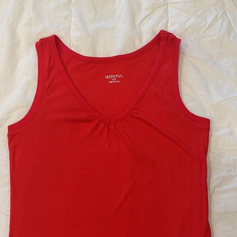 NWOT Red V-Neck Merona Tank - Picture 2 of 3